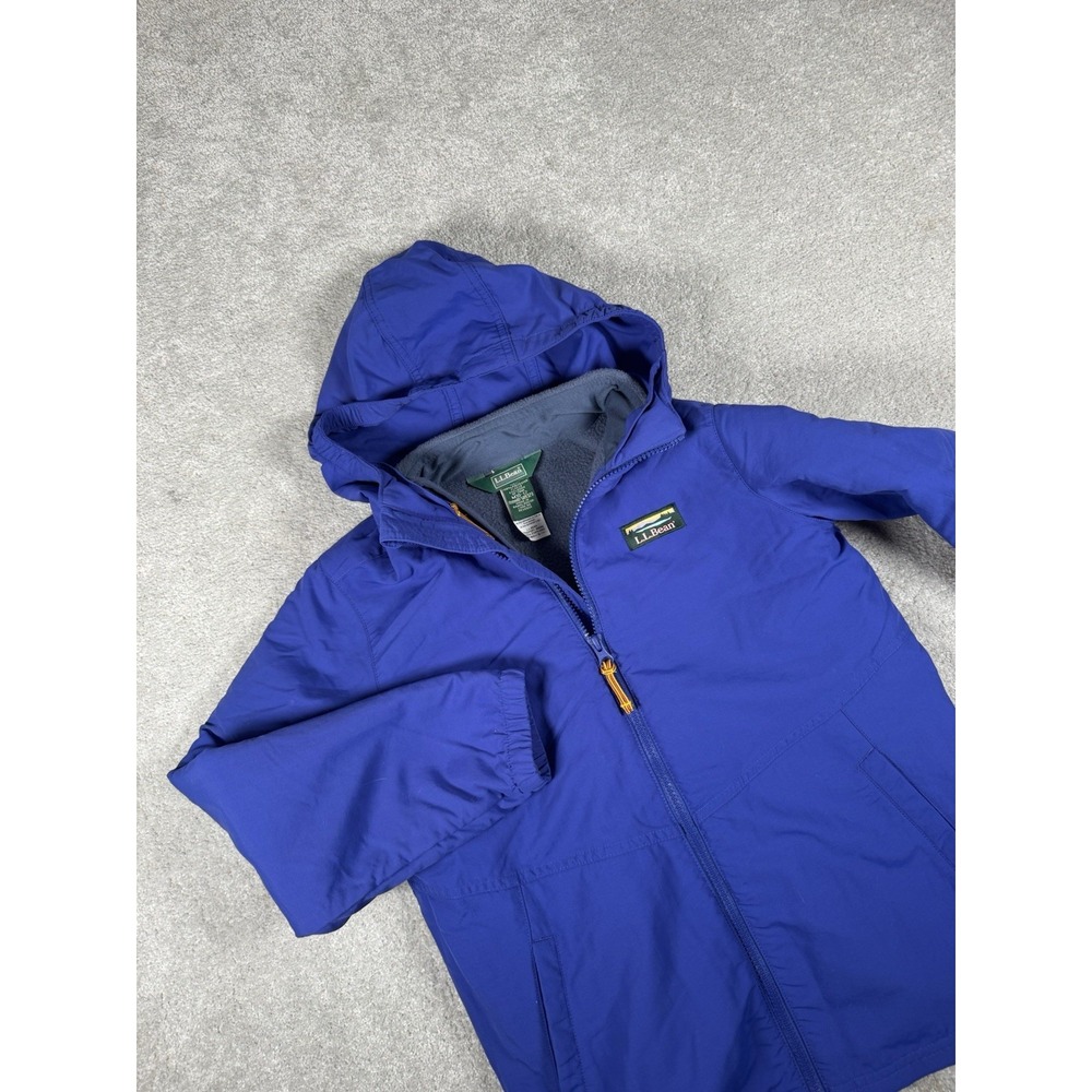 LL Bean Kids Mountain Classic 3-in-1 Jacket‎ Plum Sz M(10-12) Hooded 509323 EUC
